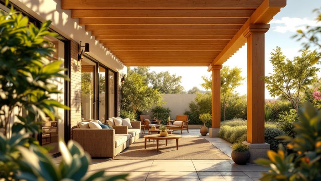 Comparaison entre une pergola en bois chaleureuse et une pergola en aluminium contemporaine dans un jardin