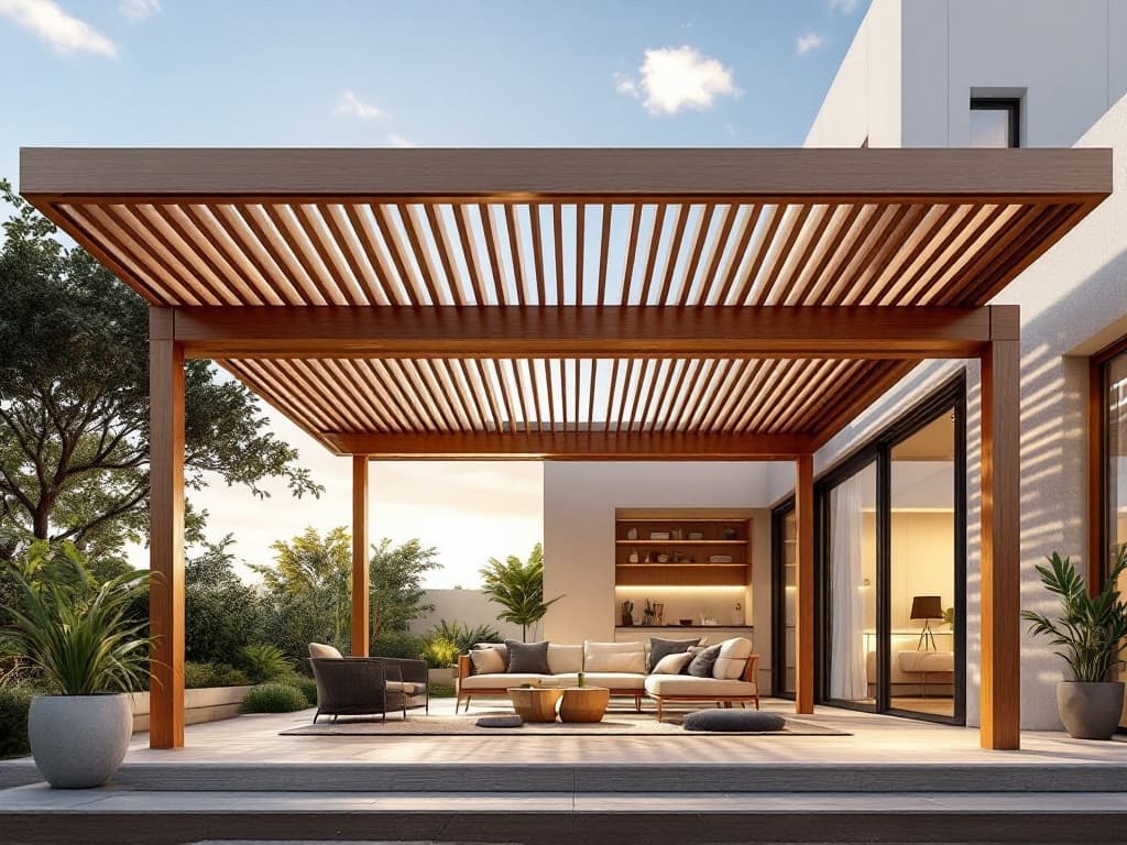 La pergola bioclimatique en bois